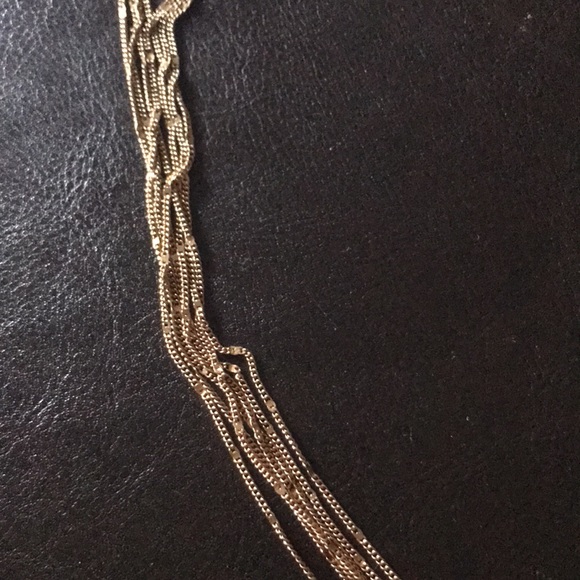 Beautiful gold multi strand knotted necklace lariat - Picture 5 of 5